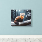 Amerikaanse pine Marten Canvas Afdruk (Insitu (Houten vloer))