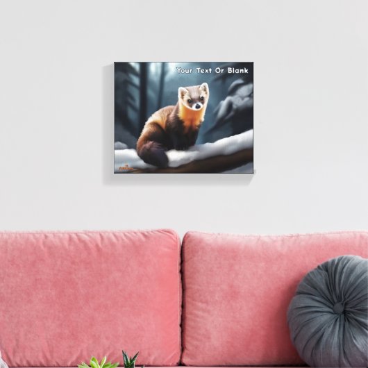 Amerikaanse pine Marten Canvas Afdruk (Insitu (Woonkamer))