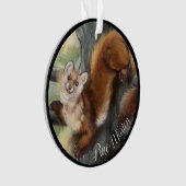 Amerikaanse pine Marten Ornament (voorkant)