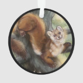 Amerikaanse pine Marten Ornament (achterkant)