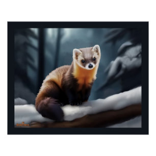 Amerikaanse pine Marten Perfect Poster