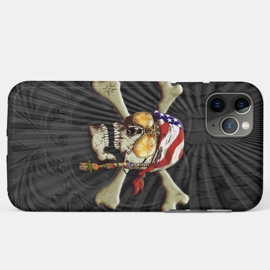Amerikaanse piraat Case-Mate iPhone case (Achterkant (horizontaal))