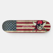Amerikaanse piraat met patch persoonlijk skateboard (Horizontaal)