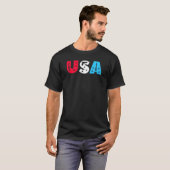 Amerikaanse Pistolen rood wit en blauw T-shirt (Voorkant volledig)