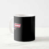 Amerikaanse pistool Amerikaanse Pistool vlag 4 jul Koffiemok (Voorkant links)