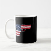 Amerikaanse pistool Amerikaanse Pistool vlag 4 jul Koffiemok (Links)