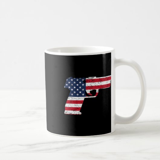 Amerikaanse pistool Amerikaanse Pistool vlag 4 jul Koffiemok (Rechts)