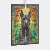 Amerikaanse Pit Bull Dog Glas Ornament (Voorkant Rechts)