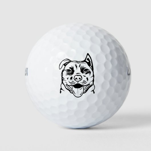 Amerikaanse Pit Bull Dog Golfballen (Voorkant)
