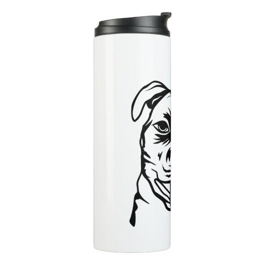 Amerikaanse Pit Bull Dog Thermosbeker (Gedraaid links)