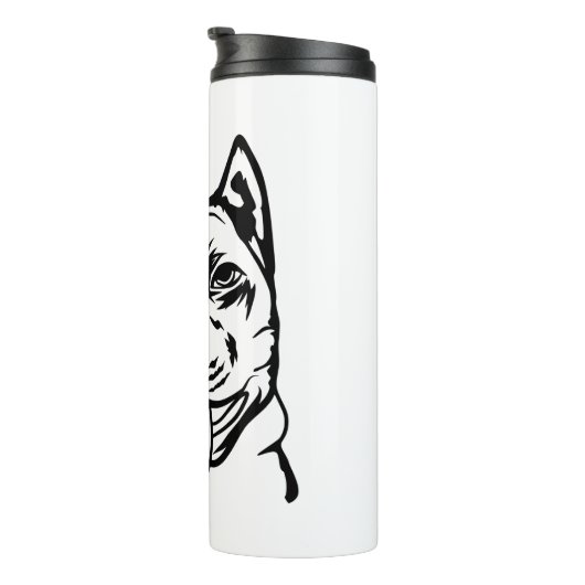 Amerikaanse Pit Bull Dog Thermosbeker (Geroteerd rechts)