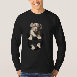 Amerikaanse Pit Bull In Uw Zak Akita Hondenbezitte T-shirt
