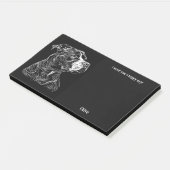 Amerikaanse Pit Bull Terrier Abstracte Art Hondenn Post-it® Notes (Schuin)