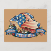 Amerikaanse Pit Bull Terrier Briefkaart (Voorkant)