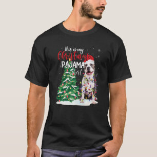 Amerikaanse Pit Bull Terrier Dit is mijn kerstpaj T-shirt