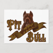 Amerikaanse Pit Bull Terrier Dog Briefkaart (Voorkant)