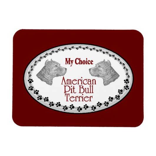 Amerikaanse Pit Bull Terrier Dog Magneet (Horizontaal)