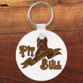 Amerikaanse Pit Bull Terrier Dog Sleutelhanger (Voorkant)