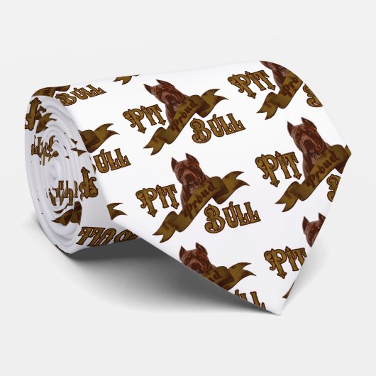 Amerikaanse Pit Bull Terrier Dog Stropdas (Opgerold)