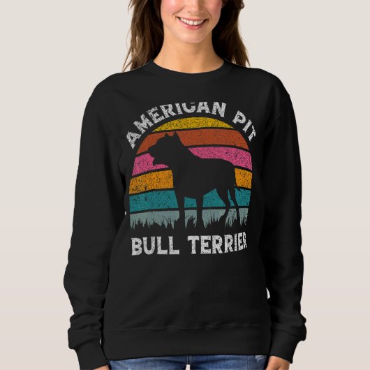 Amerikaanse Pit Bull Terrier Dog Sunset Trui (Voorkant)