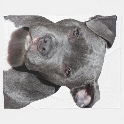 Amerikaanse Pit Bull Terrier Fleece Deken (Voorkant (Horizontaal))