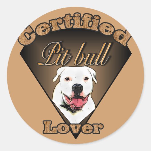 Amerikaanse Pit Bull Terrier Gifts Ronde Sticker (Voorkant)