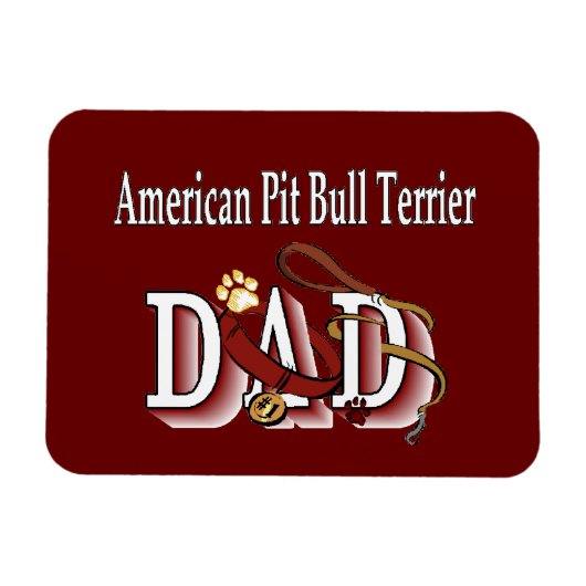 Amerikaanse Pit Bull Terrier Hond Papa Magneet (Horizontaal)