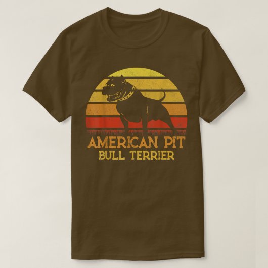 Amerikaanse Pit Bull Terrier Hondenliefhebbers Pap T-shirt (Design voorkant)