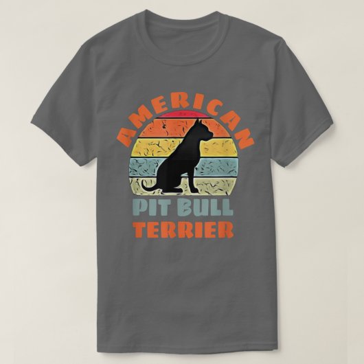 Amerikaanse Pit Bull Terrier Hondenliefhebbers T-shirt (Design voorkant)