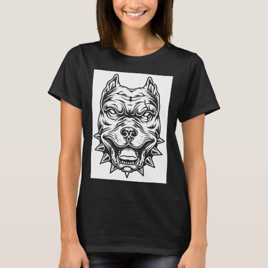 Amerikaanse Pit Bull Terrier Hondenras T-shirt (Voorkant)