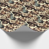  Amerikaanse Pit Bull Terrier Illustratie Cadeaupapier (Hoek)