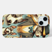 Amerikaanse Pit Bull Terrier Illustratie Case-Mate iPhone Case (Achterkant (horizontaal))