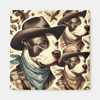 Amerikaanse Pit Bull Terrier Illustratie Magneet