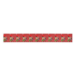 Amerikaanse Pit Bull Terrier-kerst Grosgrain Lint