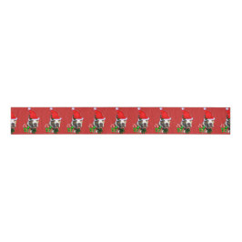Amerikaanse Pit Bull Terrier-kerst Grosgrain Lint