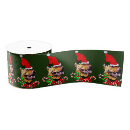 Amerikaanse Pit Bull Terrier-kerst Grosgrain Lint