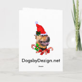 Amerikaanse Pit Bull Terrier-kerstcadeaus Feestdagen Kaart (Achterkant)
