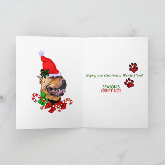 Amerikaanse Pit Bull Terrier-kerstcadeaus Feestdagen Kaart (Binnen)