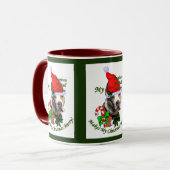 Amerikaanse Pit Bull Terrier-kerstcadeaus Mok (Voorkant links)