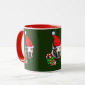 Amerikaanse Pit Bull Terrier-kerstcadeaus Mok (Voorkant links)