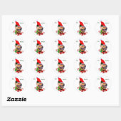 Amerikaanse Pit Bull Terrier-kerstcadeaus Ronde Sticker (Vel)