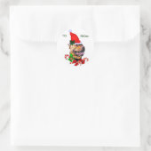 Amerikaanse Pit Bull Terrier-kerstcadeaus Ronde Sticker (Tas)