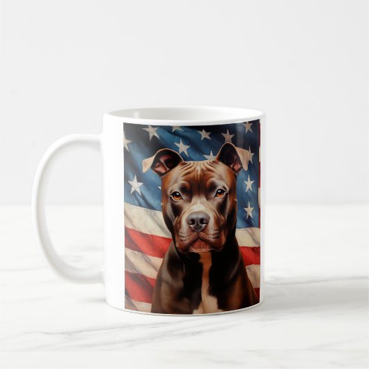 Amerikaanse Pit Bull Terrier Koffiemok (Links)