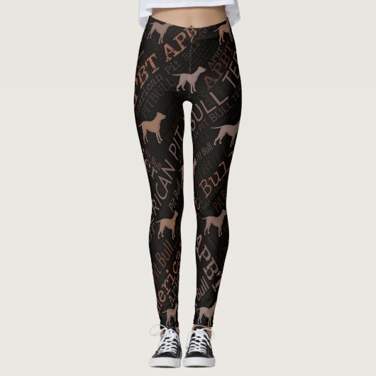 Amerikaanse Pit Bull Terrier Leggings (Voorkant)
