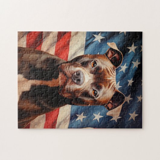 Amerikaanse Pit Bull Terrier Legpuzzel (Horizontaal)