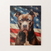 Amerikaanse Pit Bull Terrier Legpuzzel (Verticaal)