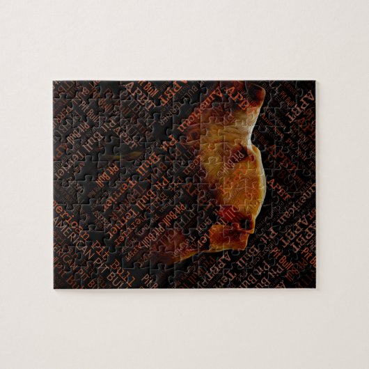 Amerikaanse Pit Bull Terrier Legpuzzel (Horizontaal)