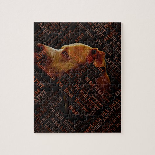 Amerikaanse Pit Bull Terrier Legpuzzel (Verticaal)