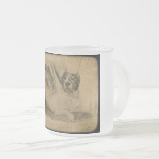Amerikaanse Pit Bull Terrier Matglas Koffiemok (Voorkant rechts)