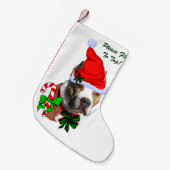 Amerikaanse Pit Bull Terrier Merry Kleine Kerstsok (Voorkant (Hangend))